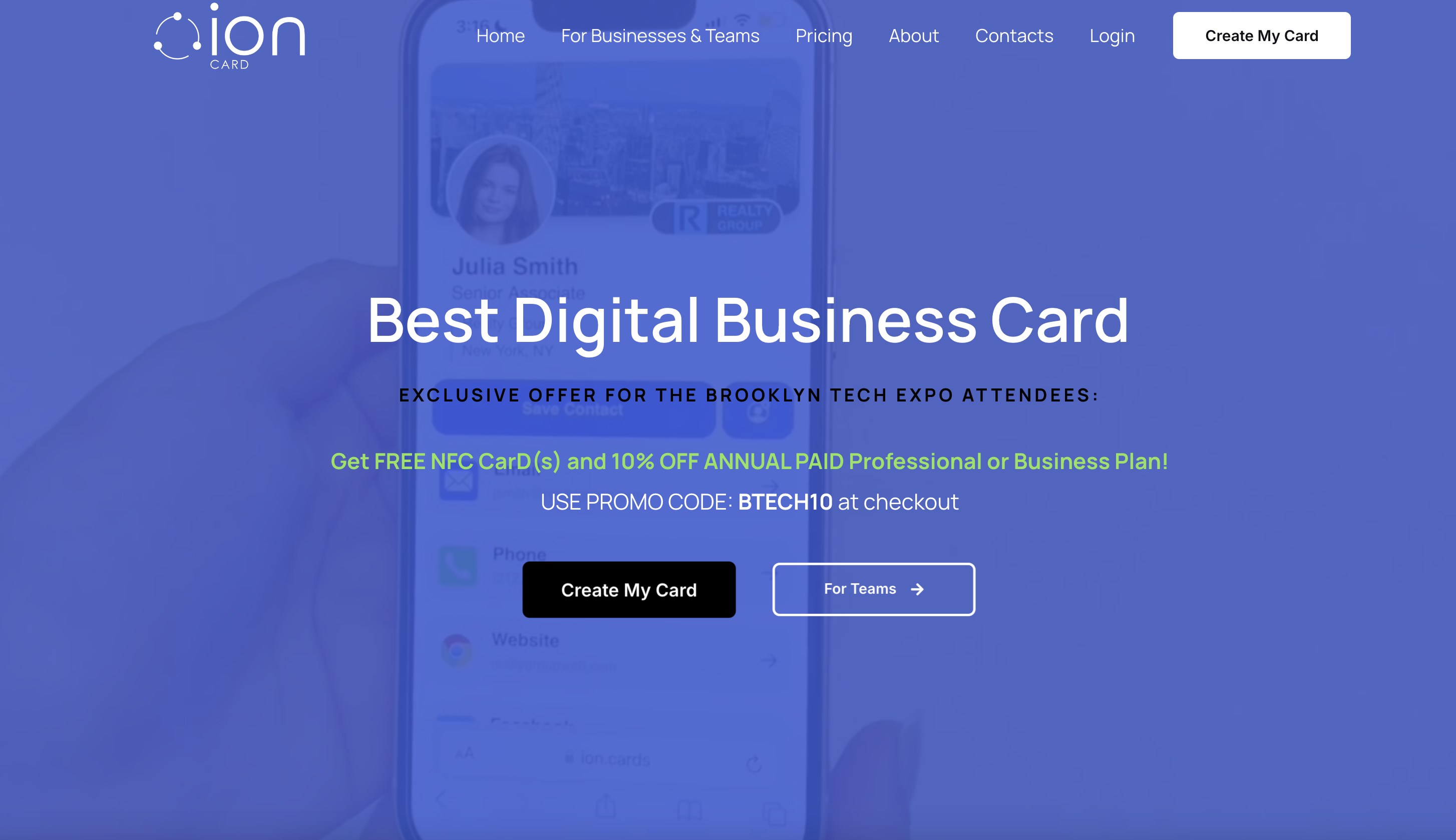 ION Card | An APP and Web Platform For Digital Business Card